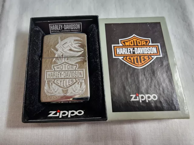 Zippo 2019 Lighter Harley Davidson With Box. NEW SEALED UNUSED. RARE