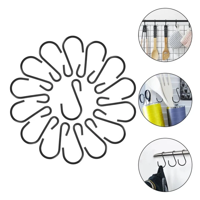 25 Pcs Iron S-hook Hanging Cooking Utensils Hooks Multi Hanger