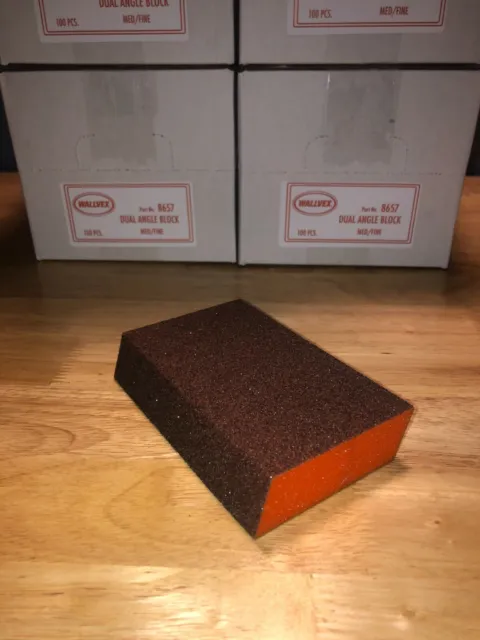 Drywall Sanding Sponges Dual Anlge Medium / Fine Box of 24 Free Shipping