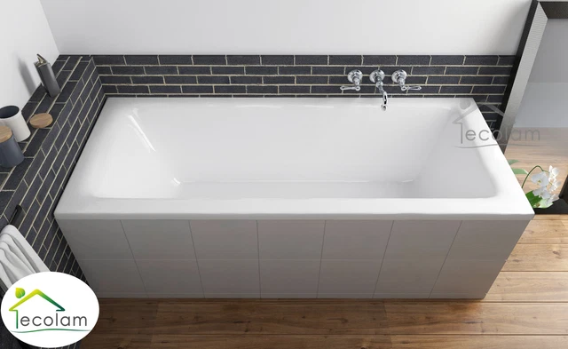 ECOLAM Badewanne TAMI 160x70cm - Komplettset Mit Schürze & Ablaufgarnitur