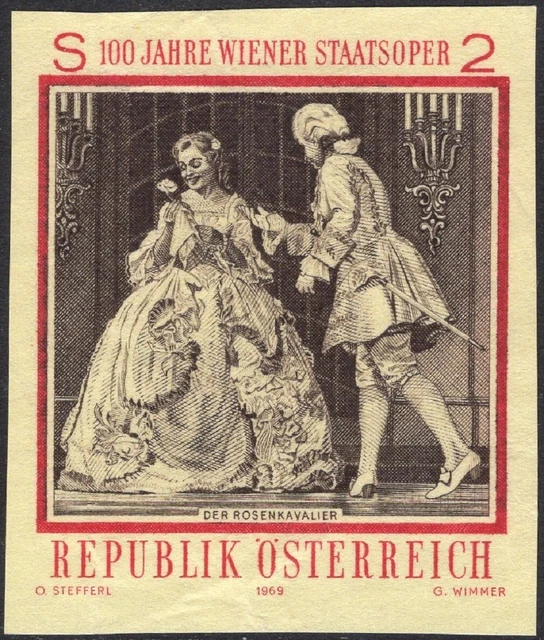 Österreich ANK 1330 PU MI. 1300 PU Staatsoper ROSENKAVALIER Probedruck ungezähnt