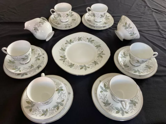 Tuscan / Royal Tuscan Rondeley bone china tea set - 21 pieces