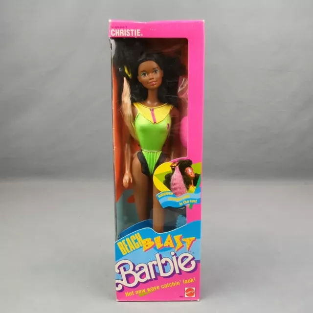 Beach Blast Barbie ~Christie~ Doll Mattel 1989 #3253 FACTORY SEALED - NRFB New