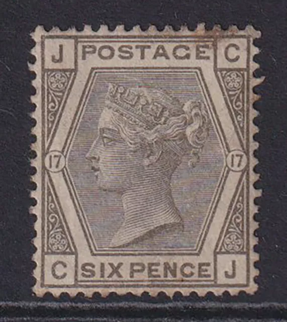 GB. QV. 1881. SG 161, 6d grey, plate 17. Lightly used.