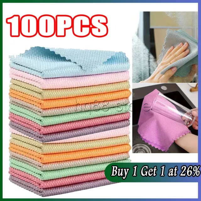 100X Large Microfibre Cleaning Auto Car Detailing Soft Cloths Wash Towel Duster