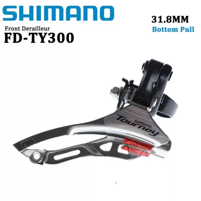 Shimano Tourney FD-TY300 6/7/8Speed MTB Bike Front Derailleur 31.8MM Bottom Pull