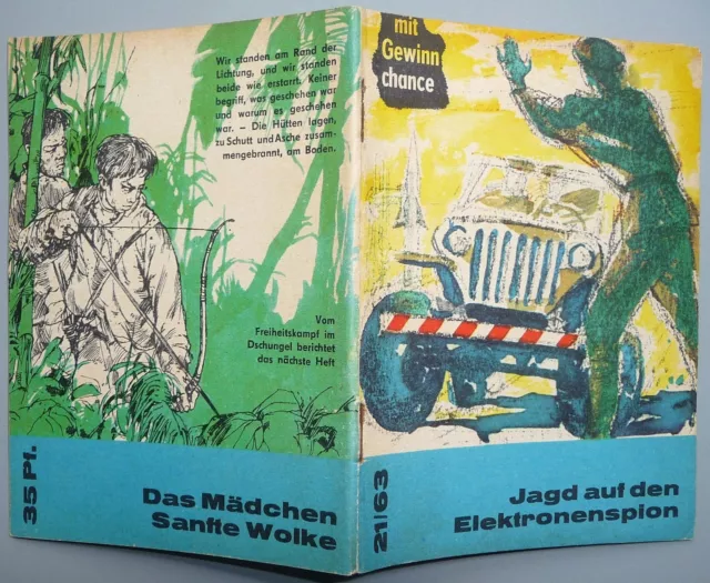 DDR Romanheft, Jagd auf den Elektronenspion, 1963, Kleine Jugendreihe, utopisch