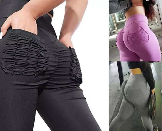 Sexy Women Push Up Fitness Leggings Pocket Sport Yoga Gym Pants Workout Trousers