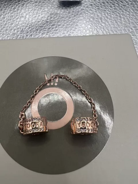 Pandora Rose Gold Insignia Safety Chain 782057Cz-05 Ale R