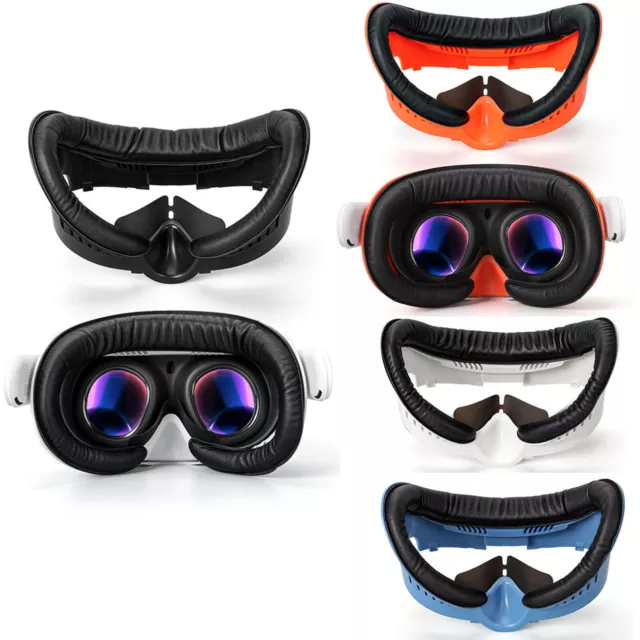 Für Quest 3 VR Headset Leder Face Eye Mask Cover Augenmaske Halter mit Lens Cap