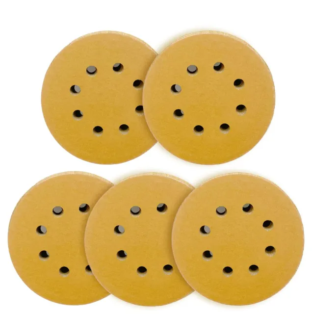 5 Inch Sanding Discs Hook and Loop, 220 Grit Sandpaper 8 Holes Orbital Sander...