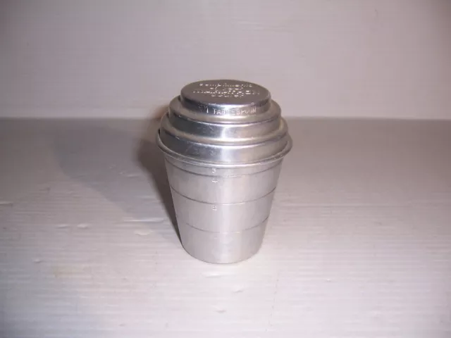 Vintage Marathon Oil  Aluminum Measuring Cup Promotional Advertising