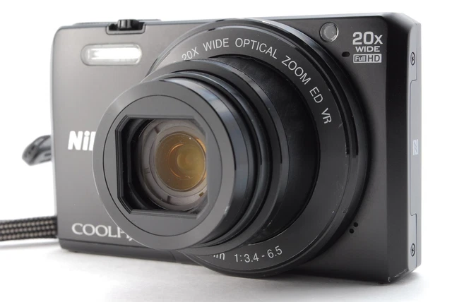 N MINT] NIKON COOLPIX S7000 Black 20x Compact Digital