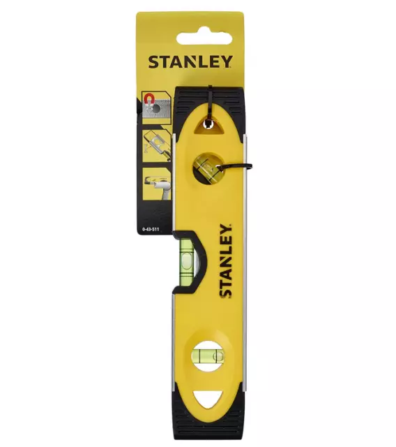 Stanley Livella a Bolla Magnetica Lunghezza 23 cm 3 Bolle Torpedo - 0-43-511