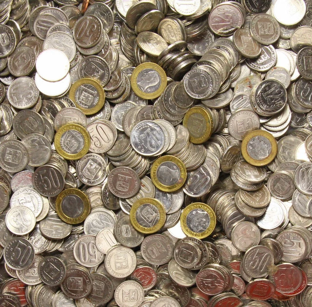 Konvolut - Venezuela - Kiloware - nur Exotische Münzen - 1 KILOGRAMM 1 Kg LOT