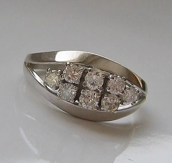 +Brillantring Ring mit Brillanten 0,60 ct Diamond in aus 585 14Kt Gold Finger 5