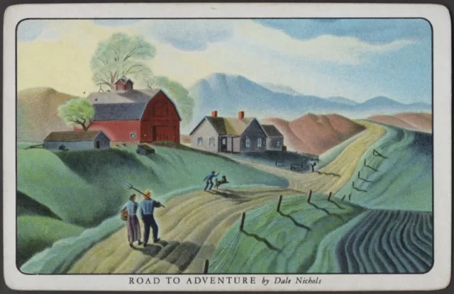 Playing Cards Single Card Old Vintage Named * ROAD TO ADVENTURE Dale Nichols Art Playing Cards Single Card Old Vintage Named * ROAD TO ADVENTURE Dale Nichols Art