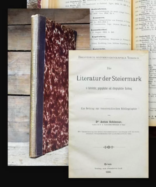 1886 Schlossar Anton Die Literatur der Steiermark