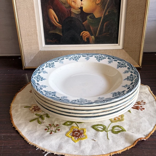 Assiettes anciennes de 1920 Choisy-le-Roi Creil & Montereau Huguette
