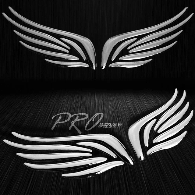 2x 8 Logo Decal+2x 6.25 GSXR Fairing Emblem Sticker Bikes 2-Tone Glossy Black | UK