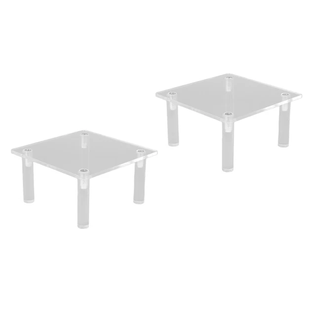 2pcs Clear Acrylic Display Stand For Jewelry Cosmetics With Easy