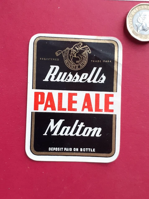 Altes britisches Bier-/Getränkeetikett: Russelle Pale, Malton