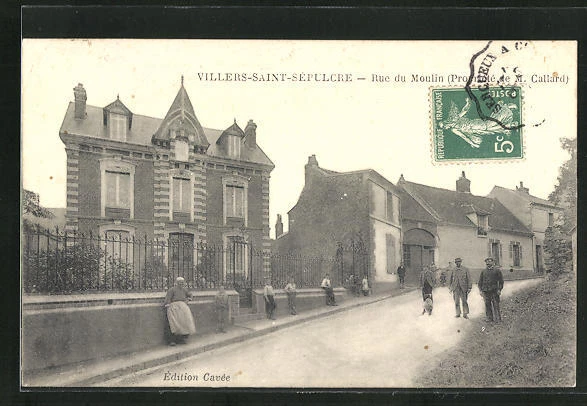 CPA Villers-Saint-Sépulcre, Rue du Moulin, vue de la rue