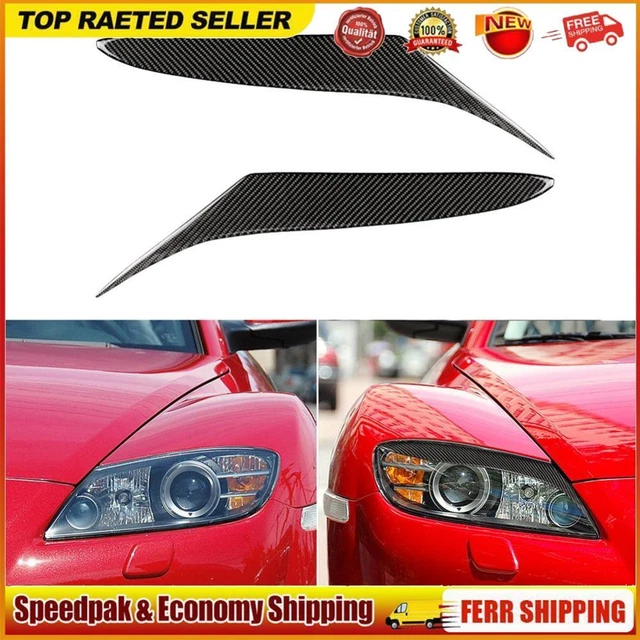 KMLONG Front Headlight Eyelids Eyebrows Headlamp Eye Lid Fit For BMW F32 F33 F36 4 Series 2014 2015 2016 217 2018 2019 2020 Cover Trim Sticker Styling Mouldings Automotive Headlight Brow(Carbon Fiber