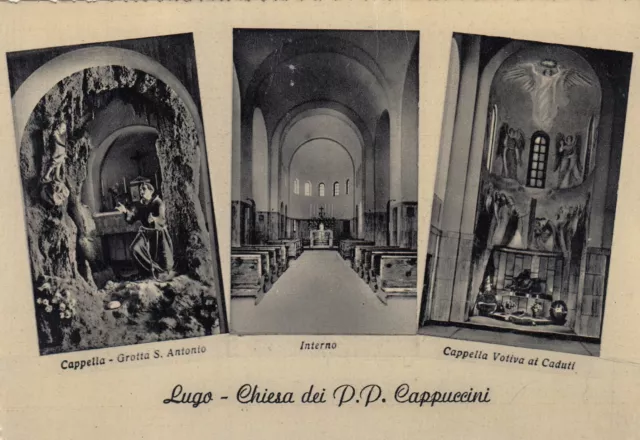 Cartolina *22 Lugo Ravenna Emilia Romagna Chiesa Dei P.p. Cappuccini Viagg. 1954