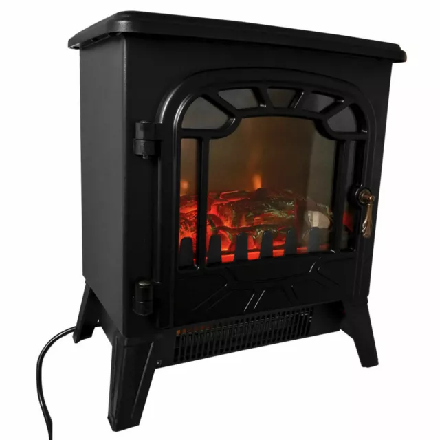 1850W Electric Fireplace Heater Stove Log Burning Fire Flame Effect Freestanding 3