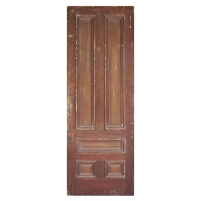 Reclaimed 34” Antique Solid Wood Door, Late 1800's, NED1900