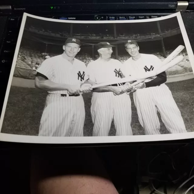 Vintage Original 1956 Yankees  Old Timers Game Joe Dimaggio -Mickey Mantle-Baker