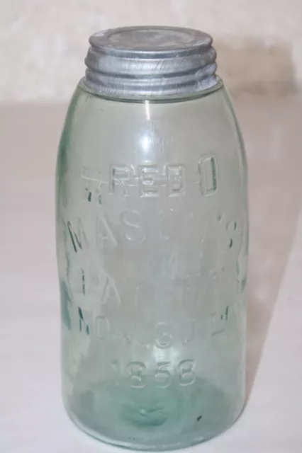 RED (KEY) MASON’S PATENT NOV 30th 1858 FRUIT JAR HALF GALLON