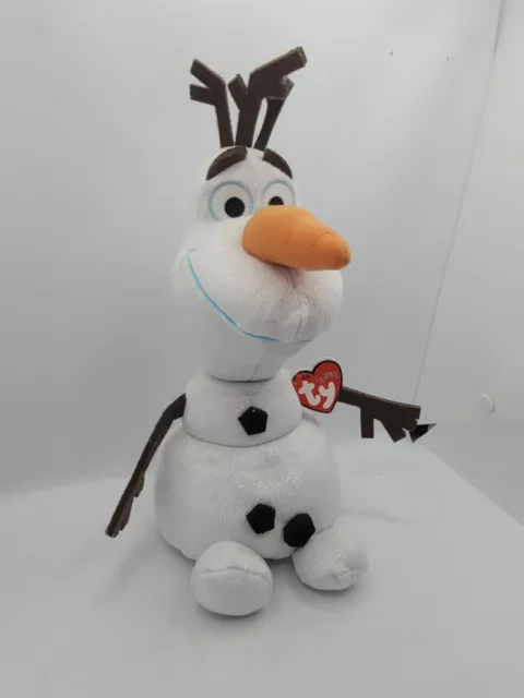 Frozen Olaf 2014 Snowman Beanie 8" Plush Cuddly Soft Toy Disney Ty Olaf 3