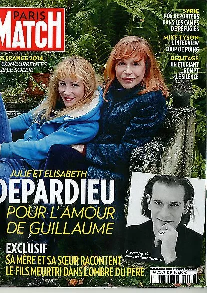 Paris Match 28/11/2013 n° 3367 Julie Elisabeth Guillaume Depardieu