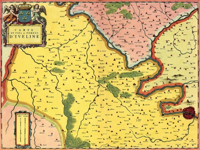 Reproduction carte ancienne - Royaume de France XVIIè