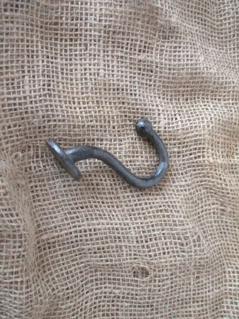 Antique Cast Iron Wall Hooks U shaped Plant Coat Hat Towel Hangings Vintage
