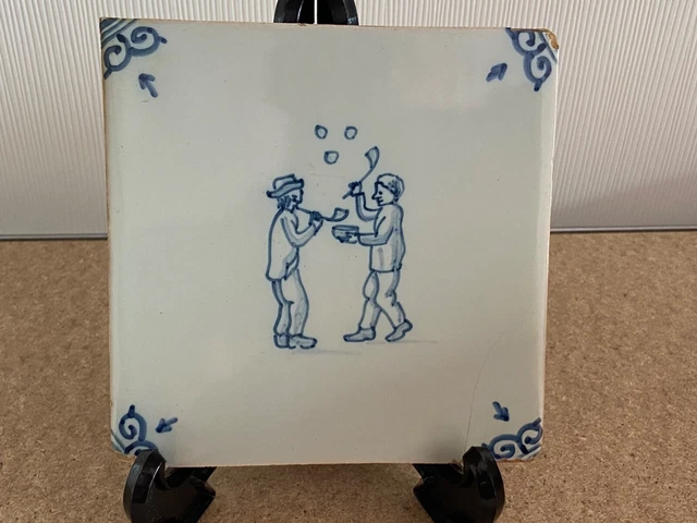 Ent unique tile Makkum Tichelaar Delft Holland child play 14