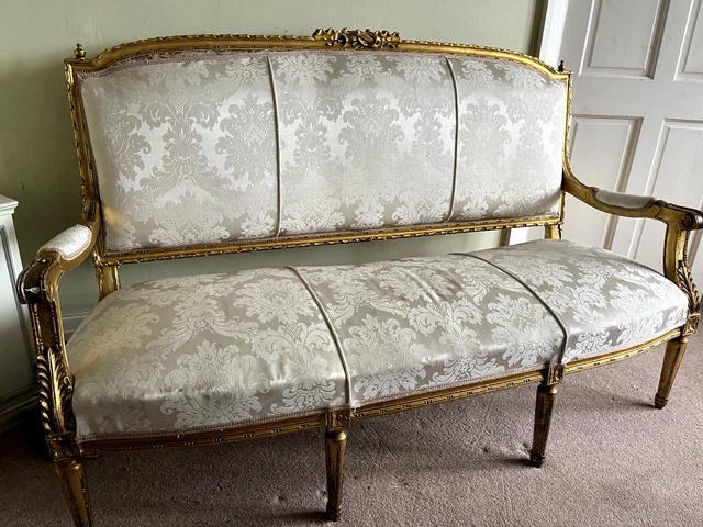 Antique French Gilt Suite & Chairs