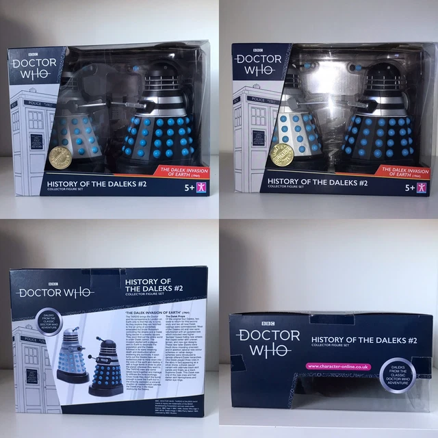 Set Figure Doctor Who | History Of The Daleks 13 | 5 Pezzi Da Collezione Altezza 20 Cm