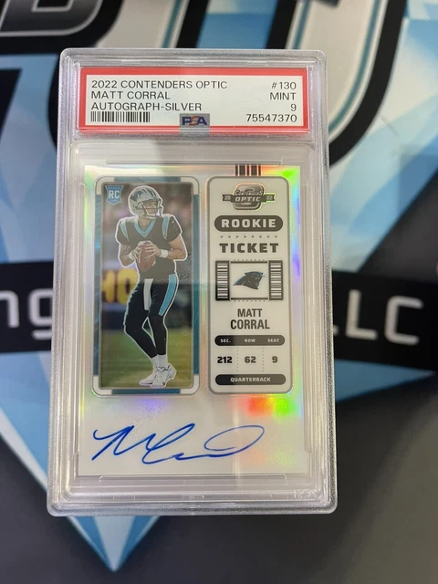 2022 Panini Contenders Optic Matt Corral Auto RC Silver PSA 9 Mint #130 HM