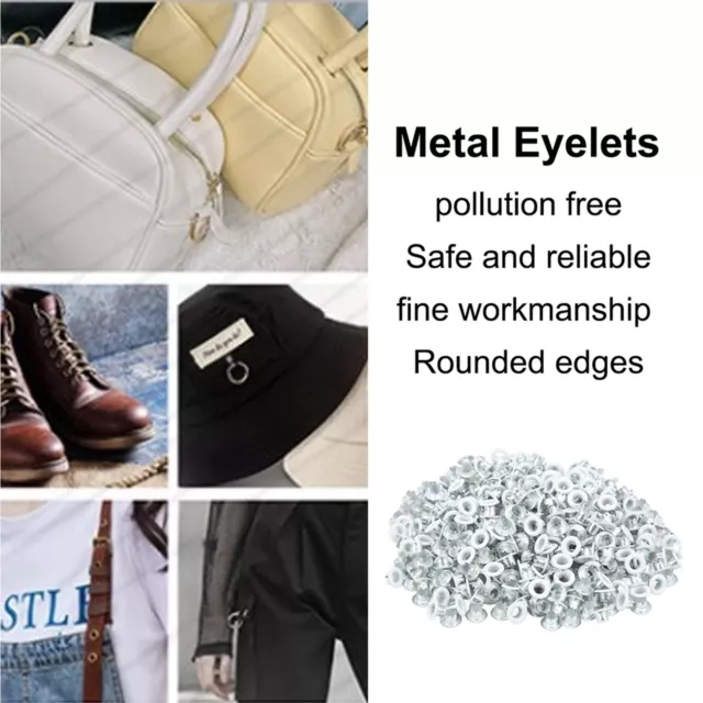 (White))Eyelet Grommet Metal Metal Eyelet Grommet Color Round Edge For Make