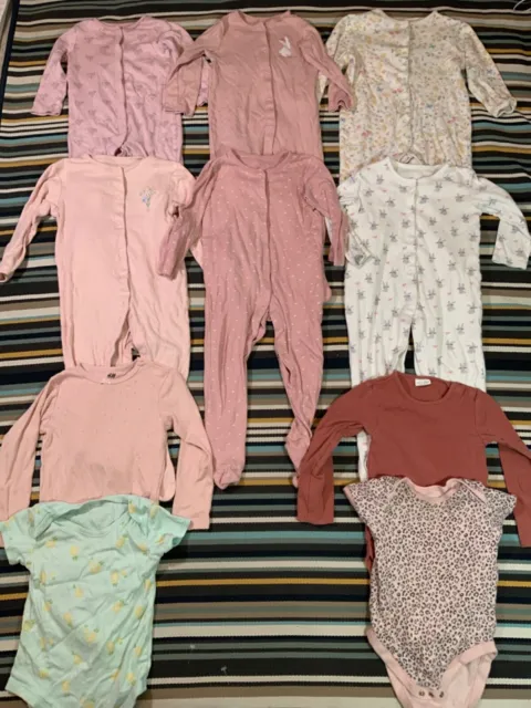 18-24 Months Baby Girl Sleepsuits Vests Bundle 🌈