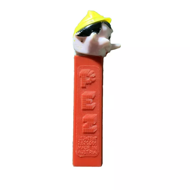 PINOCCHIO Pez Yellow HatDispenser Made In Austria Red Variant  FLAWS