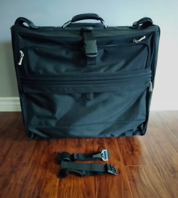 Vintage Atlantic Garment Bag Rolling Luggage Travel Folding Expandable Black