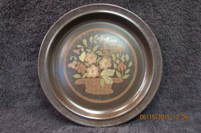 Basque by Royal Doulton DINNER PLATE Rust Floral Basket Brown Body L72
