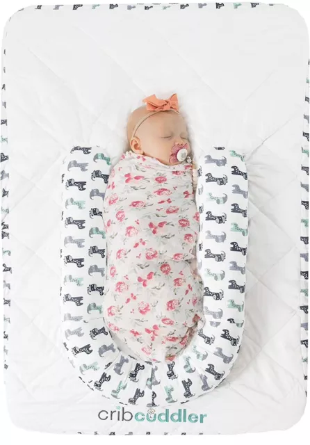 Crib Cuddler Baby Nest Lounger for Cribs | Premium Newborn Co Sleeper Trainer (D