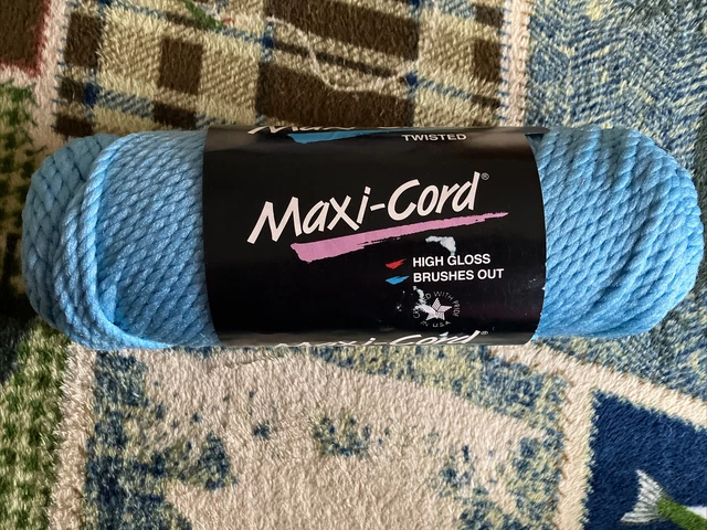 Maxi-Cord Macrame Macrame Cable Azul Hilo Torcido Alto Brillo Polipropileno-De Colección