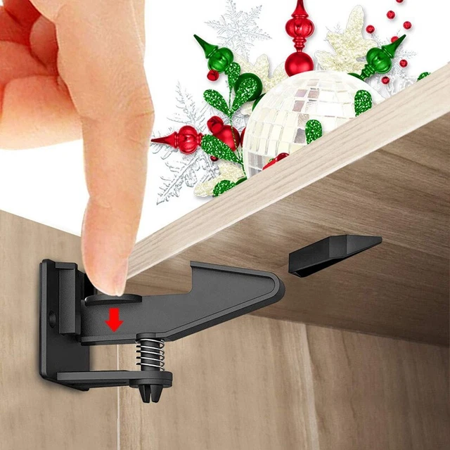 10 pz serrature armadietto magnetico serratura armadio bambini cabina a prova adesivaS1U3
