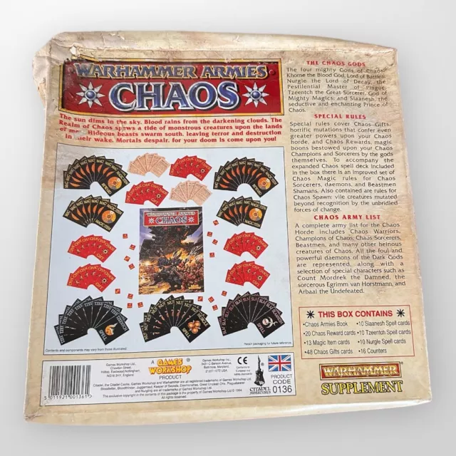 Warhammer CHAOS Armies Supplement 1994, Book incomplete OOP Games Workshop 2